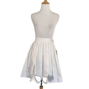 Christopher Kane White Embroidered cut out skirt